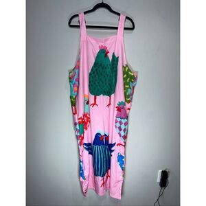 Pink Chicken Overalls / Romper size XXL